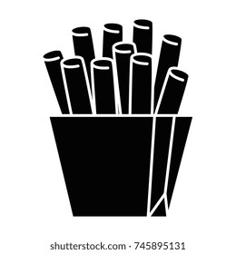 french fries isolated icon