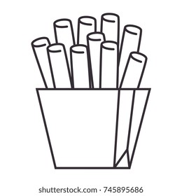 french fries isolated icon
