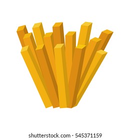 french fries isolated icon vector illustration design