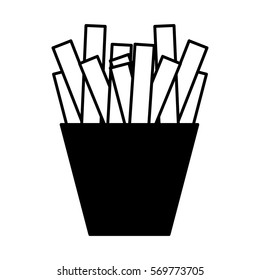 french fries isolated icon vector illustration design