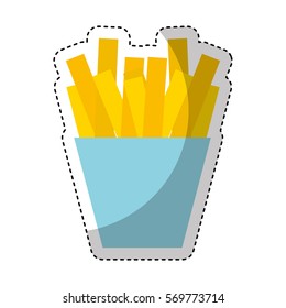 french fries isolated icon vector illustration design