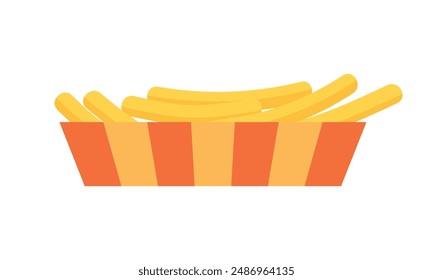 French fries isolated illustration on white background.