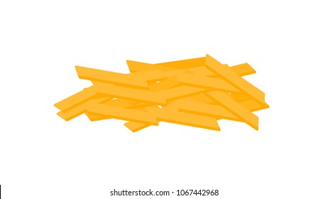 French fries isolated vector illustration