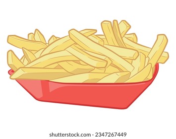 Fach des Lebensmittelpapiers "French Fries Junk Food Paper"