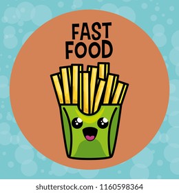 french fries kawaii character