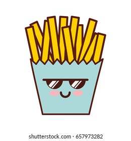 french fries kawaii character