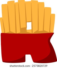 French Fries Letter Alphabet R