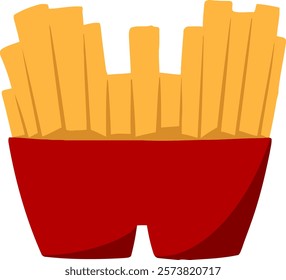 French Fries Letter Alphabet W