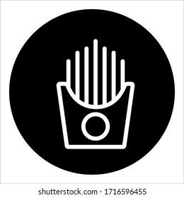 french fries line art vector illustration. 
