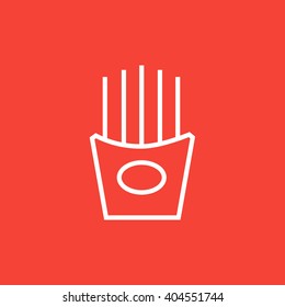French fries line icon.