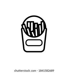 french fries line icon vector illustration design