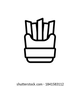 french fries line icon vector illustration design