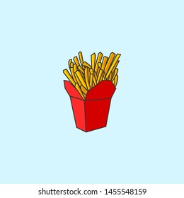 French fries logo design abstract concept creative element graphic idea illustration shape sign simple symbol vector