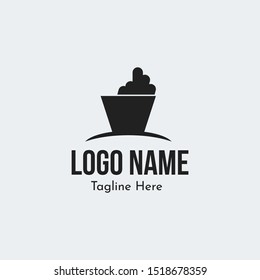 French fries logo vector template. Simple food logo illustration