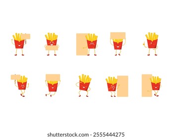 French Fries Mascor Element Set