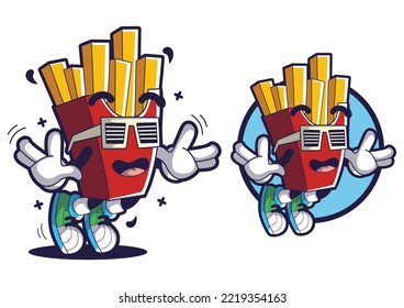 French fries mascot cartoon character