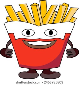 French Fries Mascot Logo Design, Fast Food Logo