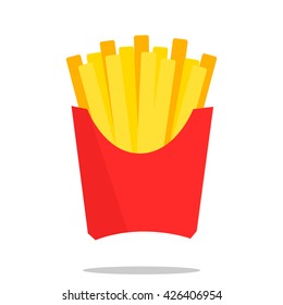 French fries. Modern flat style. Vector icon