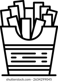 French Fries New Creative Icon Design Vector