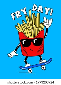 FRENCH FRENCH FRIES ON SKATEBOARD