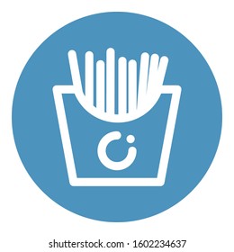 
French Fries Outline bold Vector Icon which can be easily modified or Edited
