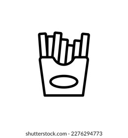 French Fries Outline Icon - Fastfood - EPS Vektorgrafik