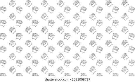 French fries outline seamless pattern. Illustration for background, prints, packaging and others. 