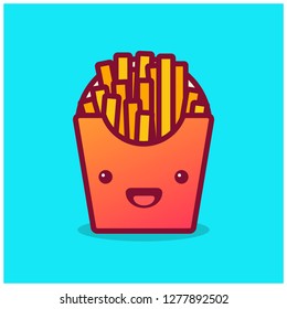 French Fries Packet Smiley Face Vector Stock Vector (Royalty Free ...