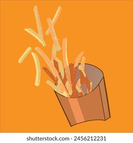 French fries, papas a la francesa, Dibujo comida rápida