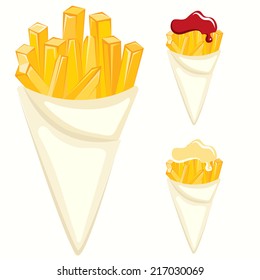 French fries paper cones