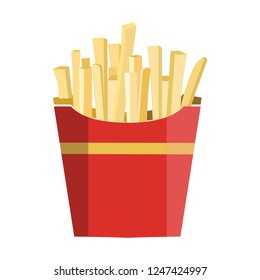 French Fries Paper Red Box Icon Stock Vector (Royalty Free) 1247424997 ...