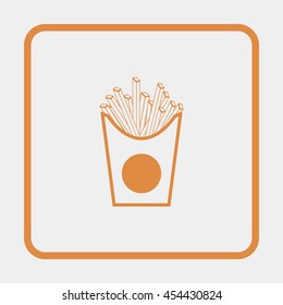French fries paper sticker.