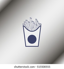 French fries paper sticker.
