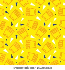 french fries pattern seamless illustration