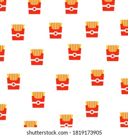french fries pattern. vector illustration