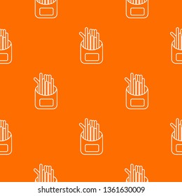 French fries pattern vector orange for any web design best