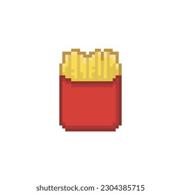 French fries, pixel art food