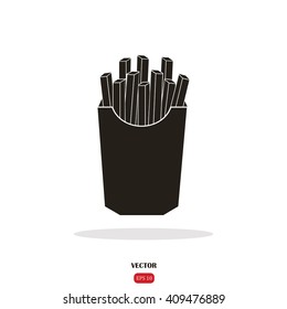 French fries potato image. Fries vector illustration.