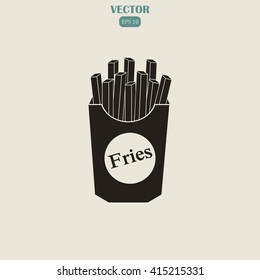 French fries potato image. Fries vector illustration.