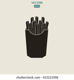 French fries potato image. Fries vector illustration.