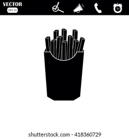 French fries potato image. Fries vector illustration.