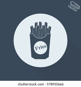 French fries potato image. Fries vector illustration.