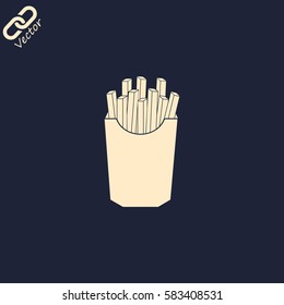 French fries potato image. Fries vector illustration.