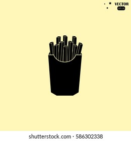 French fries potato image. Fries vector illustration.