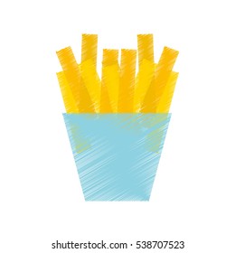 french fries potato isolated icon vector illustration design