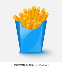 French fries potato. Vector illustration.