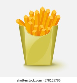 French fries potato. Vector illustration.
