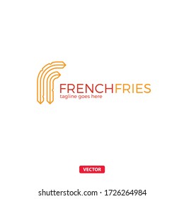 French Fries Potato Vector Logo