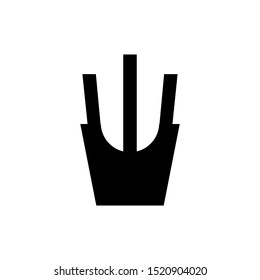 French Fries potatoes icon vector design template