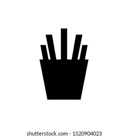 French Fries potatoes icon vector design template